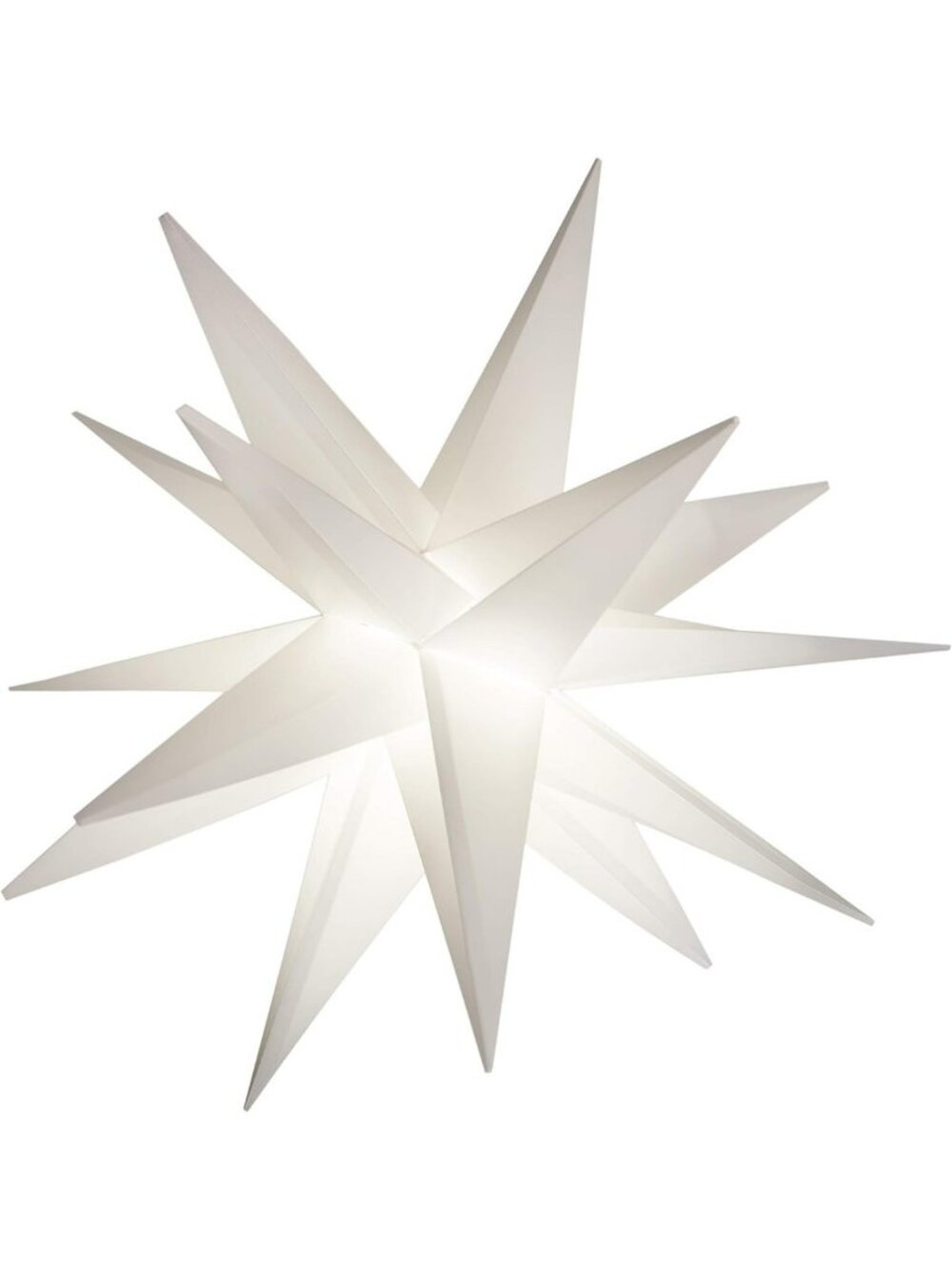 Large 18” Easy Assembly Warm White LED Moravian Star - Outdoor Holiday Decor, 3D